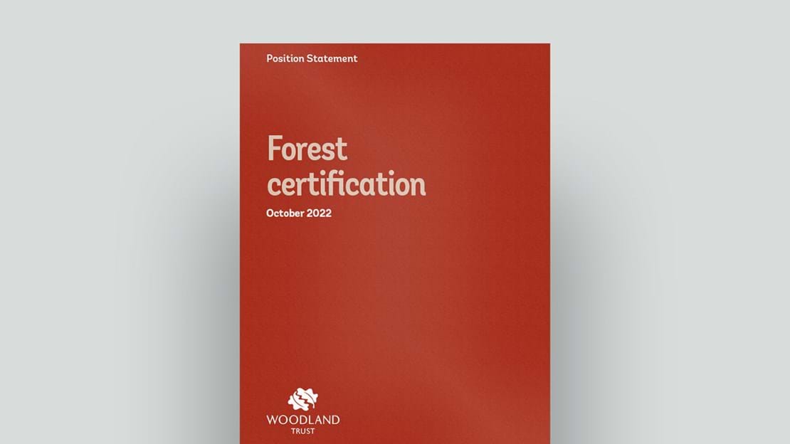 Forest certification position statement document cover