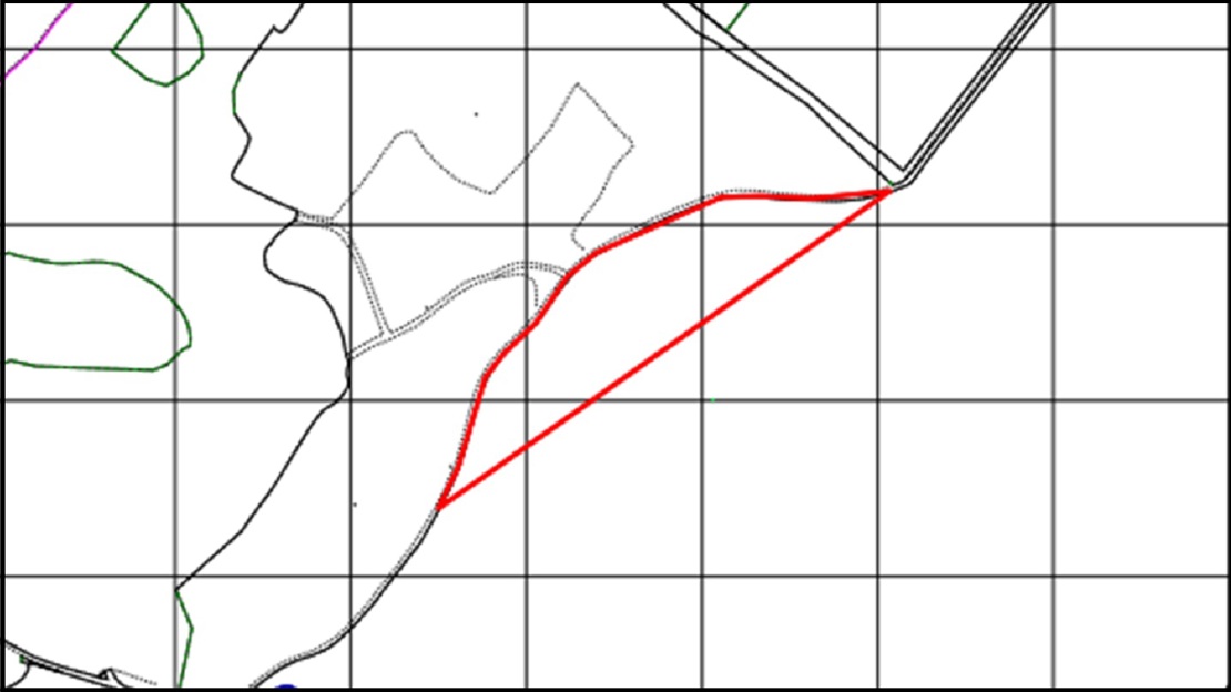 New wood site sketched on existing map