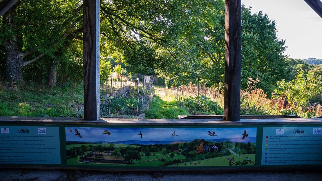 View from walled garden, Cefn Ila