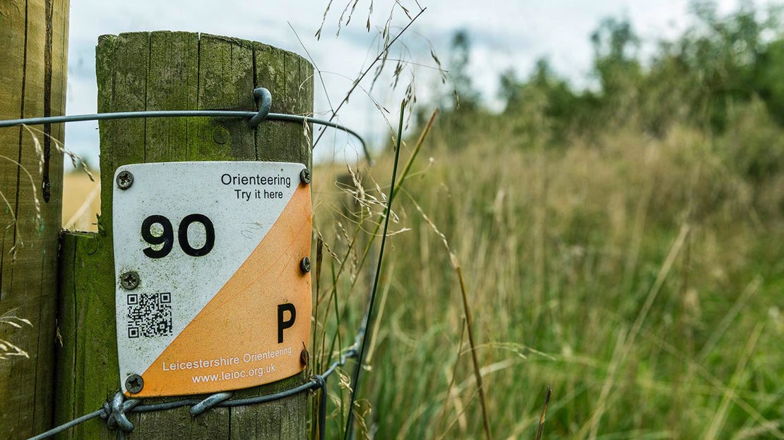 Orienteering sign post, Gorse Field, Harris Grove & Balls Meadow