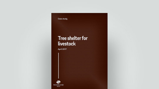 Tree shelter for livestock 2017 case study front cover, April 2017
