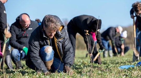 Tree planting with Premier Paper at Heartwood Forest