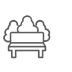 bench and trees icon