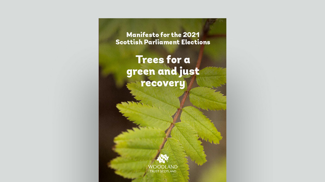 Manifesto for the 2021 Scottish Parliament Elections, document cover.