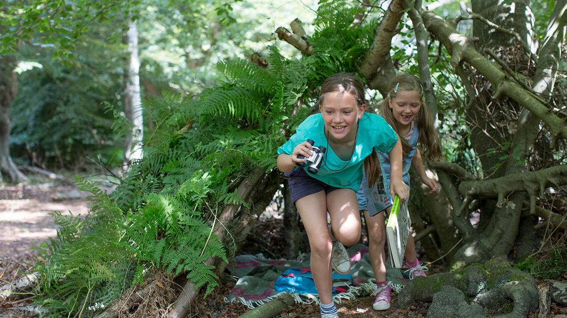 Children playing in den