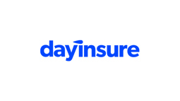 The word 'dayinsure' spelt out in blue on a white background