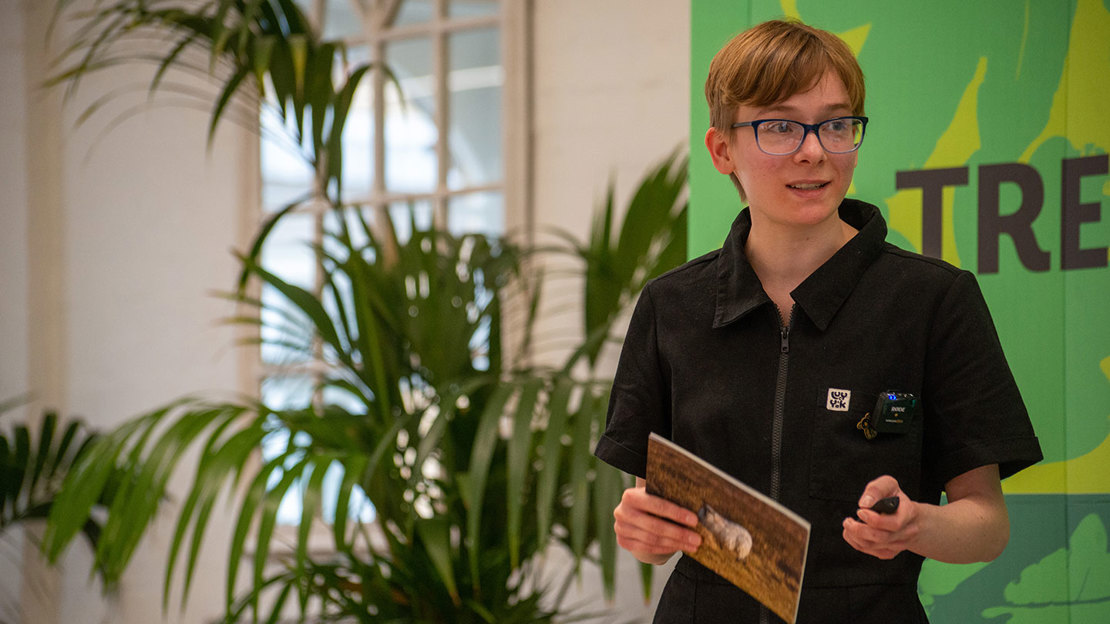 Holly Daniels giving presentation at Igniting Innovation event