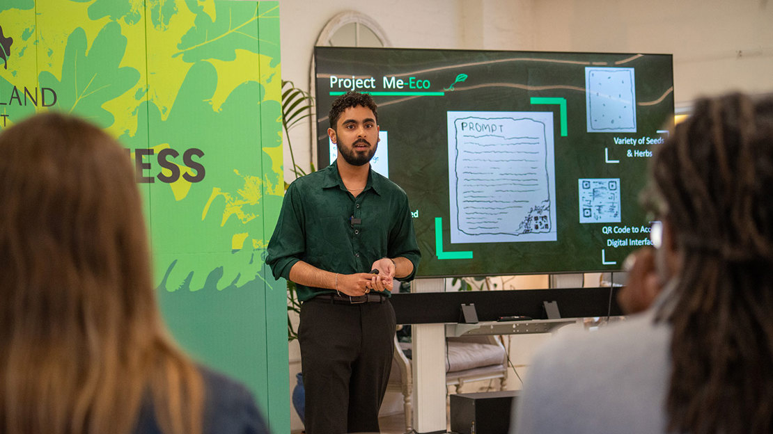 Sana Mirza presenting at Igniting Innovation event